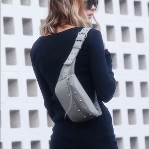 ALLSAINTS studded fanny pack crossbody bag